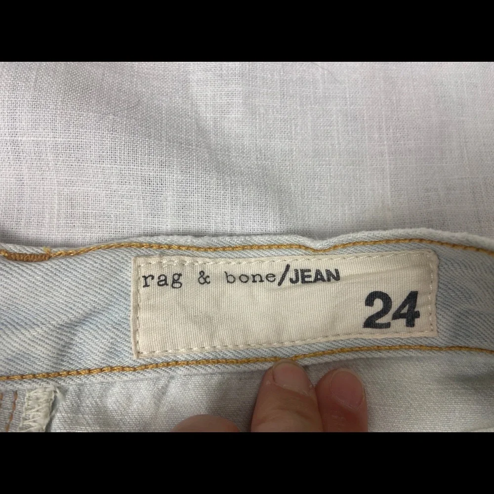 NWT Rag & Bone Light Denim Skirt Norte Distressed Shredded Size 24 Y2K - Picture 7 of 9